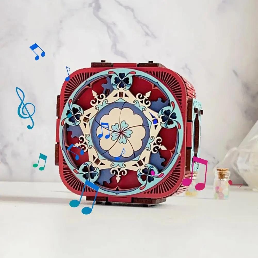 City of Sky 3D Puzzle Music Box Model Kit Assembly Ring Box Music Box Wood Puzzles  Adults