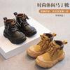 Children's Martin Boots 2025 Autumn and Winter New Boys' Short Boots Girls' Rhubarb Boots Non-slip Velvet Warm Short Boots