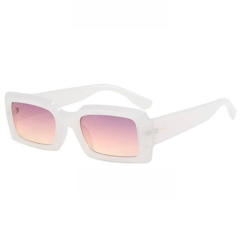 Square Small Frame Rice Nail Women's Sunglasses Jelly Color Ins Bright Color Suitable for Vacation Beach Glasses