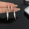 Wings Shape Ear Clips Silver Color Dangle Earrings Symmetric Elf Ear Cuff Women