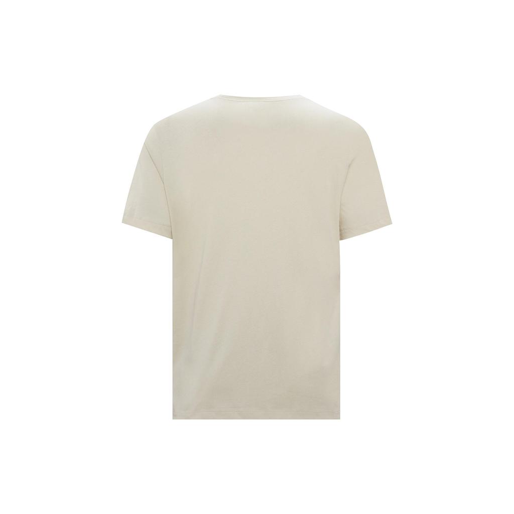 Nike T Shirts Men's Beige Crew Neck Moderate Straight Fit (Unisex) T-Shirts AR4999 206