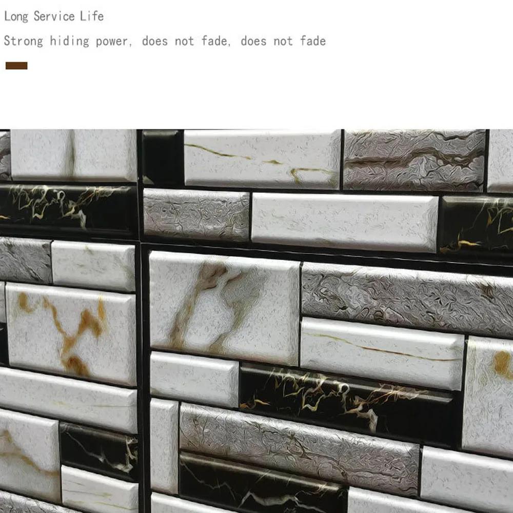 10 шт. Самоклеящаяся наклейка на плитку, на стену, для декора дома, 3D ПВХ наклейка, покрытия для кухонного шкафа, ванной комнаты, водонепроницаемые обои