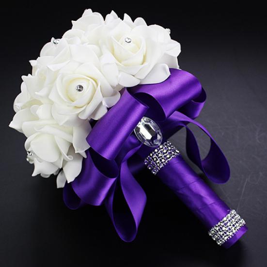 1 букет невесты, свадебная вечеринка, подружка невесты, декор из стразов, искусственный цветок из пенопласта