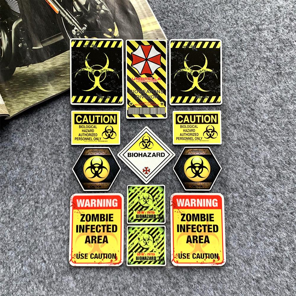 Наклейка на мотоцикл/машину Resident Evil Umbrella: Водонепроницаемая и прочная наклейка