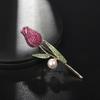 Tulip Brooch, High-End Retro Pin, Trendy Celebrity Temperament, Corsage Versatile Suit With Jewelry Gift