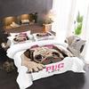 Pug Dog Duvet Cover King Queen Size Funny Pet Puppy Bedding Set For Kids Teens Adults Animal Cute Expression 2/3pcs Quilt Cover