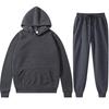 Unisex Solid Color Hoodie & Sweatpants Set - Autumn/Winter Casual Sportswear