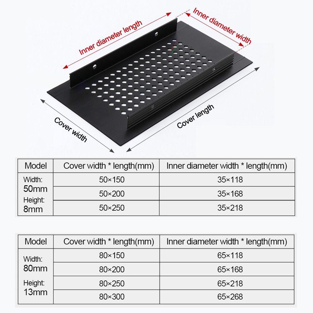 2pcs/set Louver Air Vent Decor Aluminum Alloy Ventilator Grille Cover Furniture Hardware