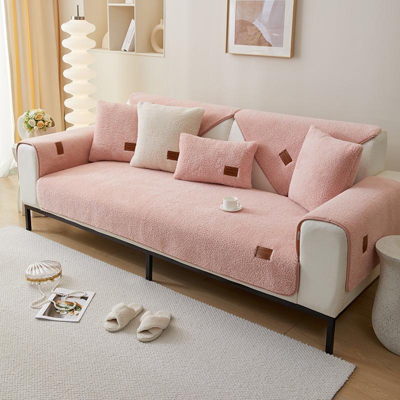 Подушка для дивана, современная подушка для сиденья, кровать и завтрак, нескользящий замшевый чехол для дивана, универсальный чехол для четырех сезонов, тканевая подушка