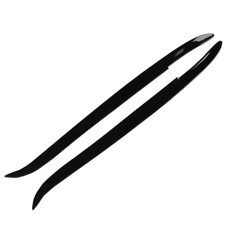 2Pcs Front Left Right Car Headlight Eyebrow Glossy Black Trim Decoration Replacement for BMW E39 1997‑2003 Car Accessories