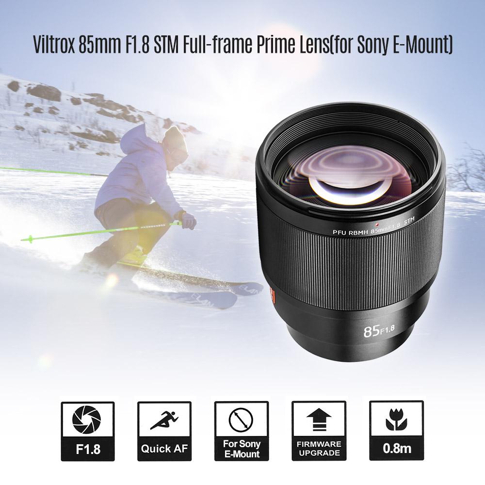 Объектив Viltrox 85mm F1.8 STM Pro AF с автофокусировкой для Sony A6500 A6300 с байонетом E