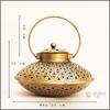 Antique Degchi Dhoop Dani Pot - Vintage & Heritage Decor Incense Dhoop Holder (Iron, Round, Antique Finished Golden)