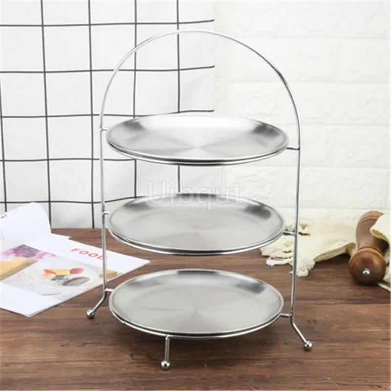 Белая подставка для десертного стола, украшение для свадьбы, двухслойная подставка для торта, золотая тарелка для украшения кондитерских изделий, 3 слоя