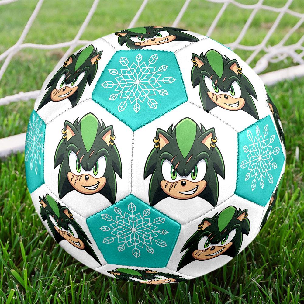 1pc Sonic the Hedgehog Soccer Ball Size 5 Indoor Soccer Ball Fashion Colorful Backyard Game - Great For Sports Fans Gift HE48