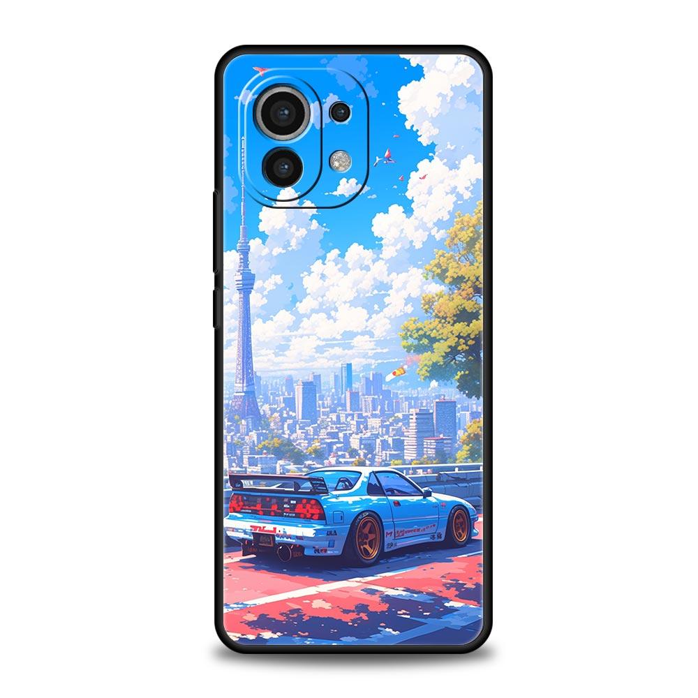 Чехол для телефона для Xiaomi Mi 15 14 14T 13T 12T Pro 12 13 11 Lite 5G 11T X6 X5 Pro Мягкий ТПУ Чехол JDM Токио Дрифт Спортивный Автомобиль