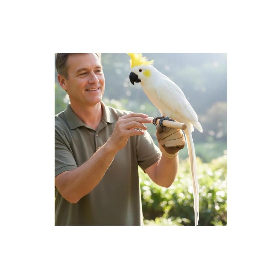 Simulation Parrot Realistic Design Feathered Parrot Model Avian Figurine Handmade House Decoration for Garden, Patio