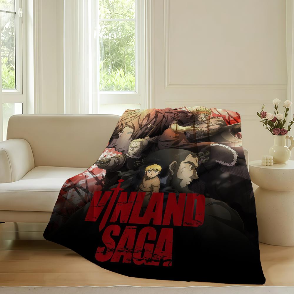 Плед Vinland Saga для дивана, офиса, кровати, самолета, путешествий, сна, чтения, отдыха, кемпинга, мягкий и теплый