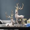 35cm High End Deer Statue Reindeer Figurines Resin ELK Sculpture For Living Room Luxury Home Decoration Nordic Tabletop Statue
