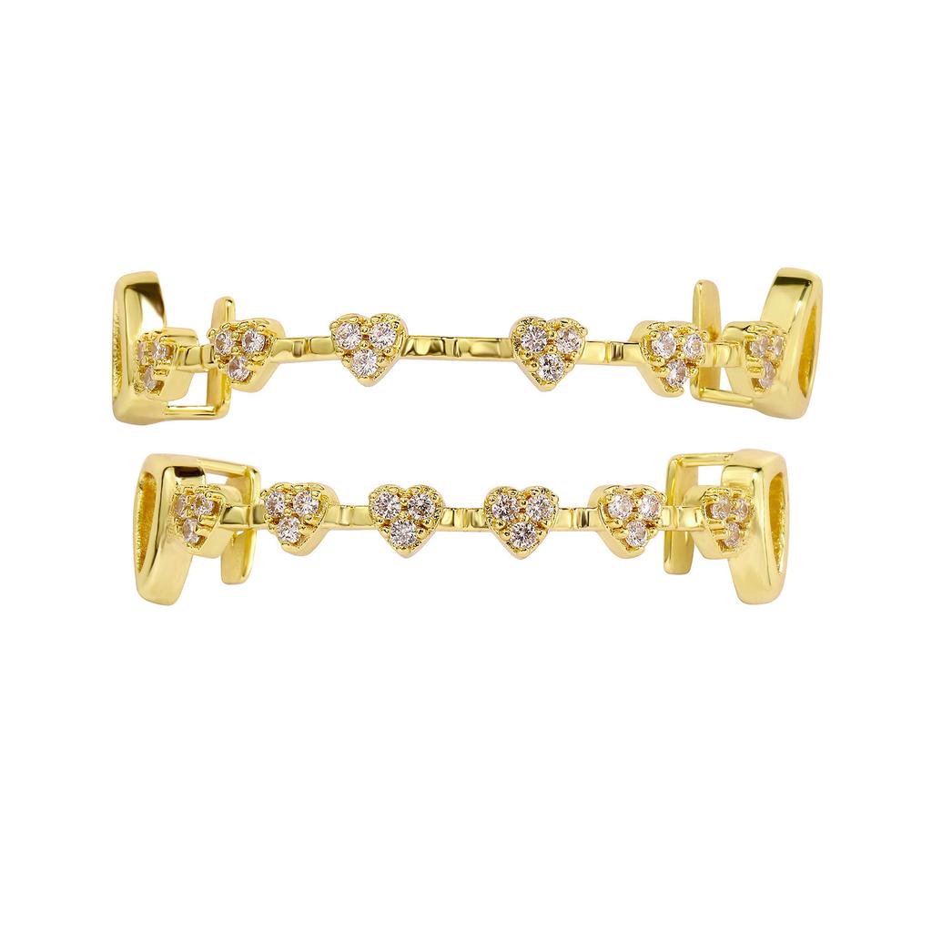 Fully diamond-set zirconia dental jewellery: adjustable accessories for rappers, suitable for everyday wear
