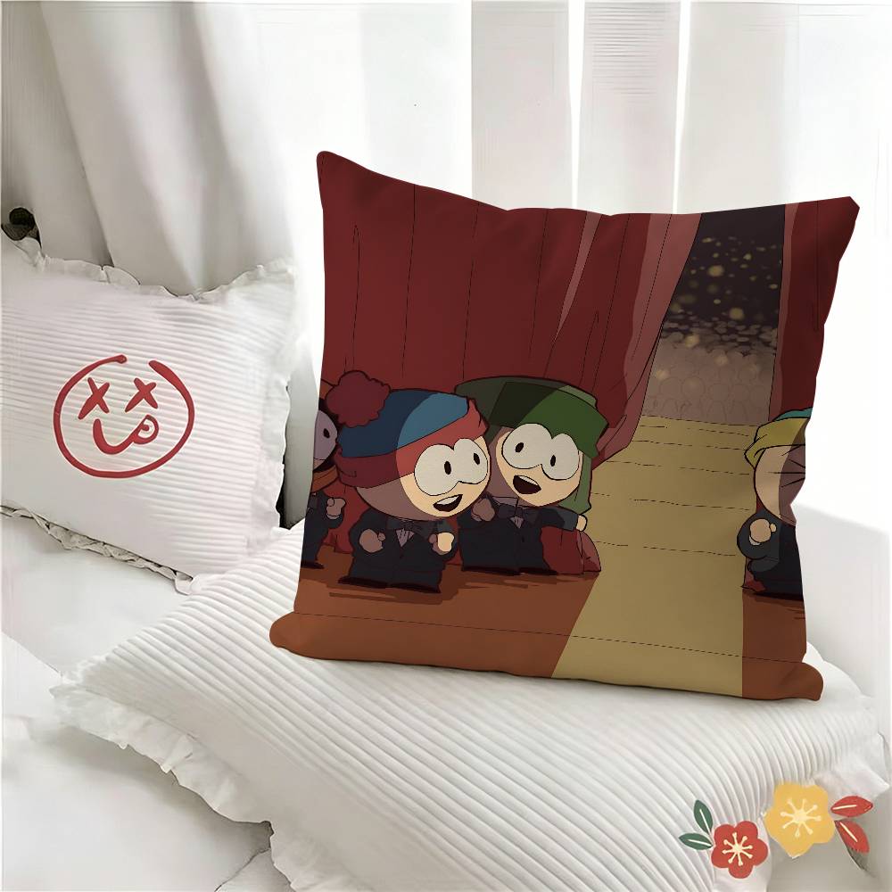pc Anime PParks Souths Pillow Case Fashion Square Pillowcase Bedroom Sofa Room Ins Decoration Leisure