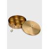 Copper 'Floral-Etched' Handcrafted Brass Spice Box Set For Kitchen With Spoon (7 Containers, 40 ML) - Brass Masala Box For Kitchen