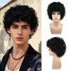 Черный короткий кудрявый парик для химической завивки, мужской парик с мелкими кудрями в африканском стиле, подходит для повседневного ношения и косплея