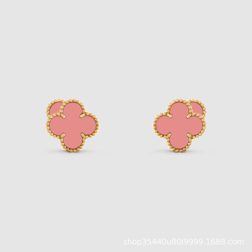 Серьги-тренды в виде четырехлистного клевера, настоящие серьги-фритиллярии