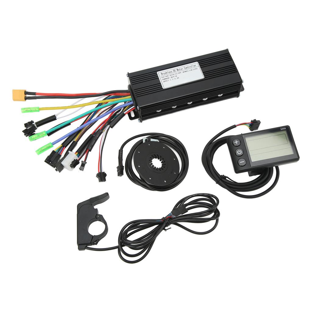 Electric Bike Lithium Battery Modification Controller Kit 30A Sine Wave Controller with Panel DC24 36 48V