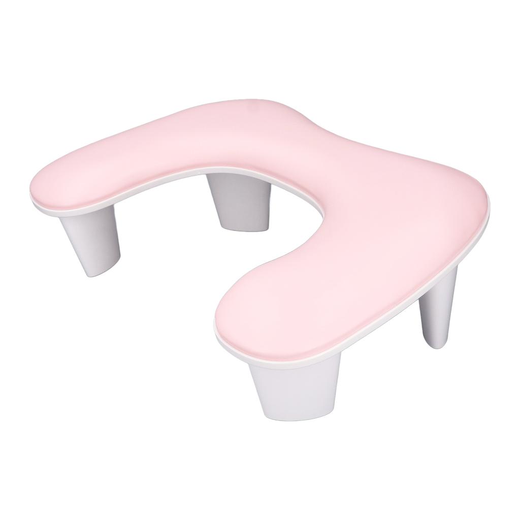 Nail Arm Rest for Nail Tech Detachable Feet U Shape Soft PU Leather Non Slip Manicure Hand Rest