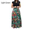 Women Short Sleeve Vintage Floral Dress Skirt Party Long Beach Clothes Maxi Crew Neck S-3XL