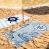 Vintage Nautical Compas Towel Drying Bath Towel Applicable To Light Swimming Camping Yoga Beach Out