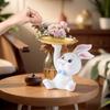 Милый поднос для хранения кроликов/кошек, креативные фигурки, украшения, поднос для фигурок кроликов из смолы, гостиная, веранда, стол, украшение для дома