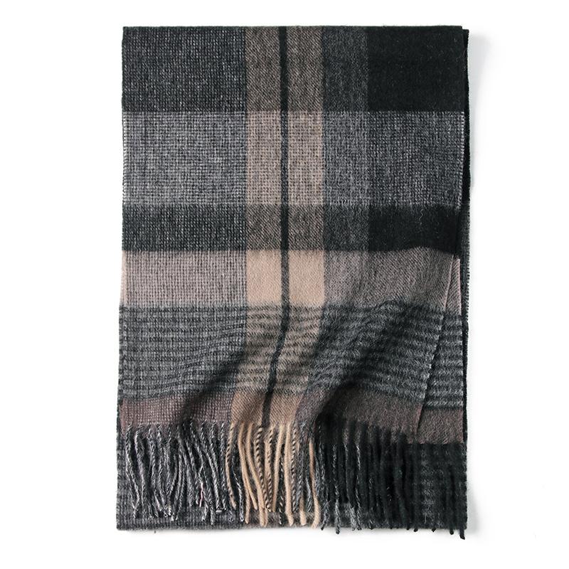 Women Scarf 100% Wool MODERN NEW SAGA Knitted Wool Scarves Plaid Shawl Autumn Winter Thick Warm Female Knit Scarf