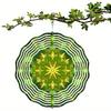 Outdoor Wind Chime 10 Inch Mandala Design Elegant Garden Decor for Patio Yard Durable Metal Construction Perfect for All Seasons