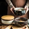 Креативная японская миска для лапши быстрого приготовления, бытовая большая керамическая миска для супа с лапшой, миска для каши, миска для рамена, миска, посуда