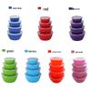Four-Piece Fresh-Keeping Bowl Set with Lids - Round Storage for Fruits & Vegetables, Ideal for Picnics