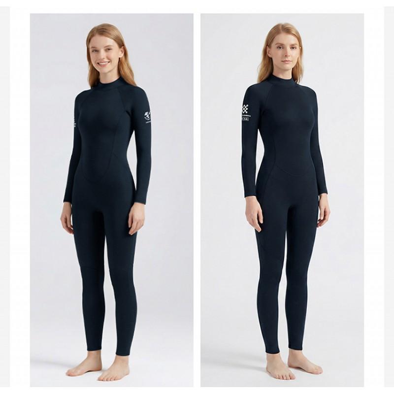 3mm Full Body Wetsuit Women Thermal Neoprene Diving Suit Snorkeling Surfing Swimsuit Summer Winter Use