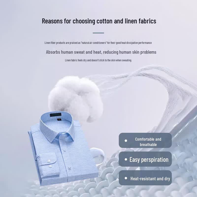 Shanshan Мужская рубашка с длинным рукавом в стиле business casual