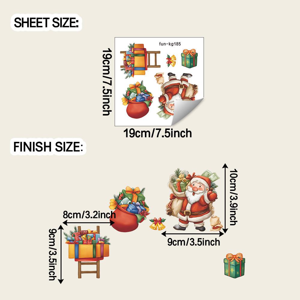 Cartoon Santa Claus Giving Gifts, Switch Stickers, Home Background Beautification and Decoration Wall Stickers
