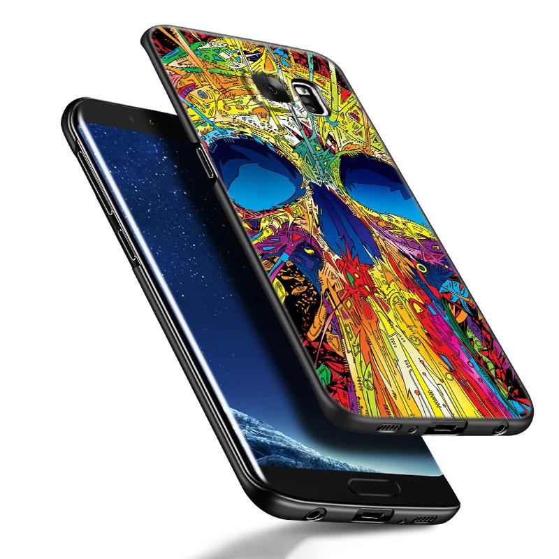 Aesthetic Trippy Mushrooms Black Silicone Phone Case For Samsung Galaxy S23 S21 S20 FE S24 S22 Ultra S10E S10 S9 S8 Plus