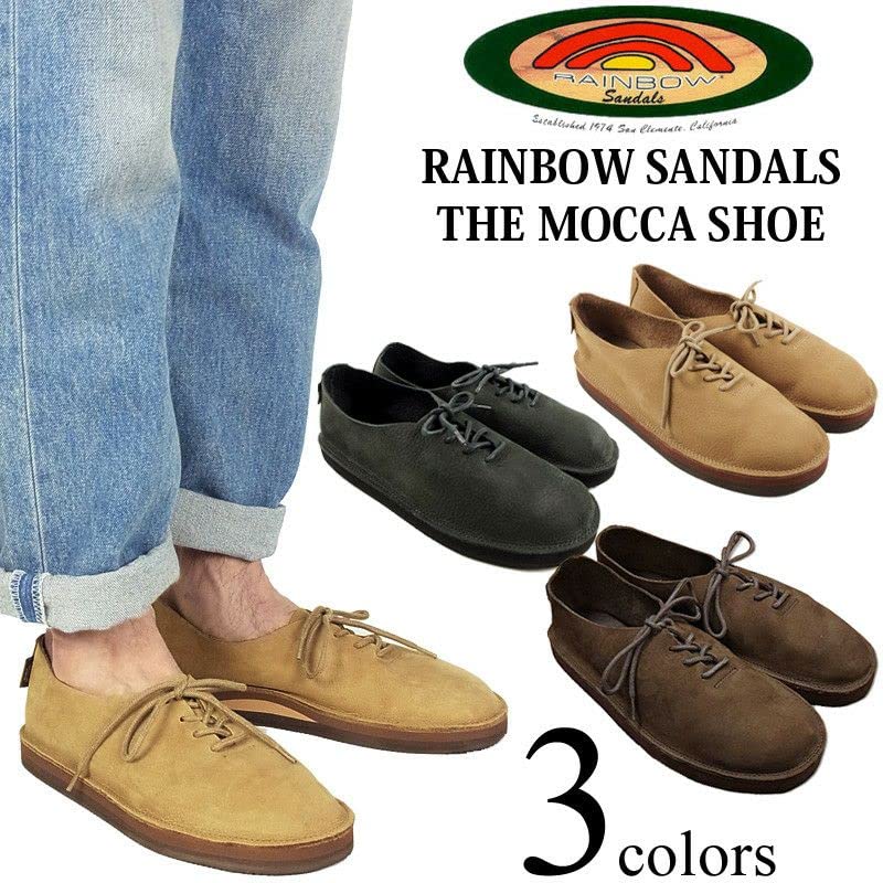 Мужские мокасины Rainbow Sandals Мокасины 8 дюймов Верх из черной нубуковой кожи Подошва из ЭВА