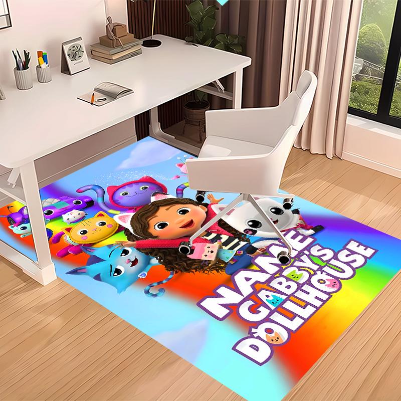 Custom personalization Gabby's Dollhouse Print Area Rug - Soft, Washable Non-Slip Indoor Mat,Living Room,Home&Office Decorative Rug
