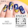 kads Пластины для стемпинга для дизайна ногтей Nature 027 Leaves Flowers Design Image Template Nail Stencil Manicure Overprint Stamping Nails