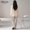 Paibangnu Pure Cotton Sleepwear Women's Spring and Autumn New Casual Loose Long-Sleeved Home Suit Set