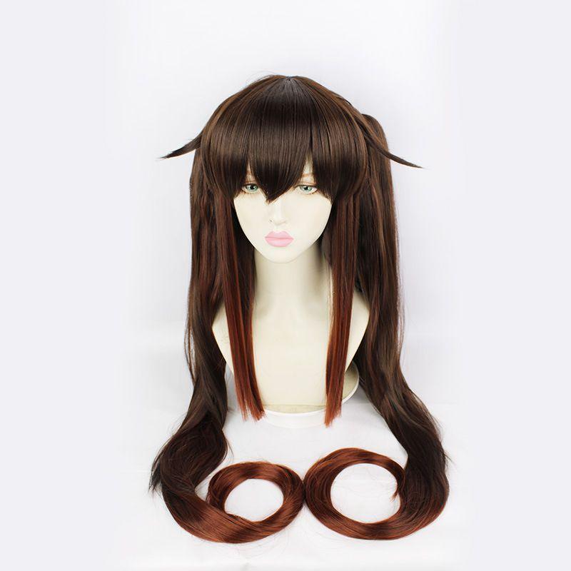 Adjustable Head Size Genshin Impact Hutao Cosplay Wig For Halloween Carnival Comic Con Props