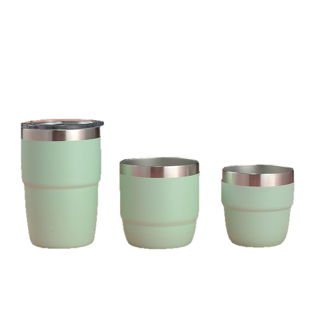 Мини-термос Rambler 4 унции для трансграничной торговли: Двухслойная вакуумная кофейная кружка из нержавеющей стали 304, для горячих и холодных напитков