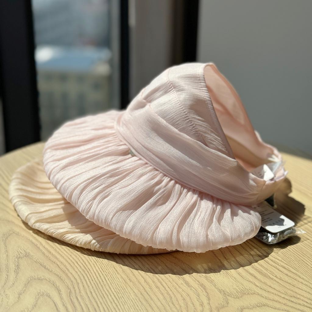 New style open-top hat for women, sun protection, lightweight and breathable for summer travel, fisherman hat with ponytail hole