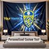 Custom Name Text Tapestry Leeds United Personalized Polyester Wall Tapestry For Bedroom And Room