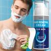 Крем для удаления волос для мужчин, Крем для бритья для мужчин, Крем для удаления волос со скребком, Увлажняющий с алоэ вера, Безболезненный, Увлажняющий - 100 г