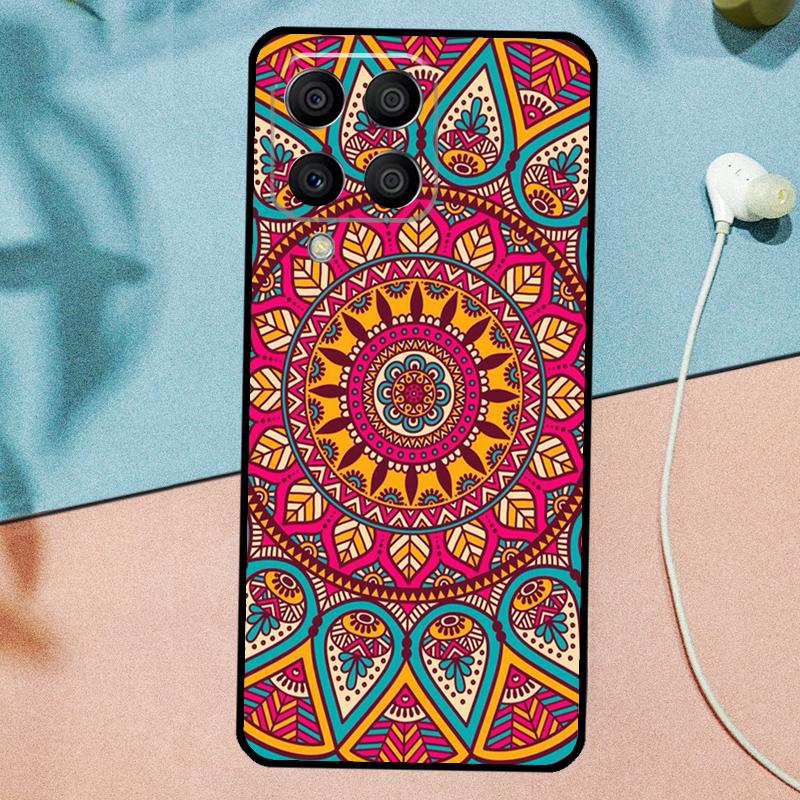 Цветочный дизайн Мандала Для Samsung Galaxy M14 M34 M54 M20 M06 M16 M12 M13 M15 M35 M55 M33 M53 M21 M31 M32 M52 Чехол